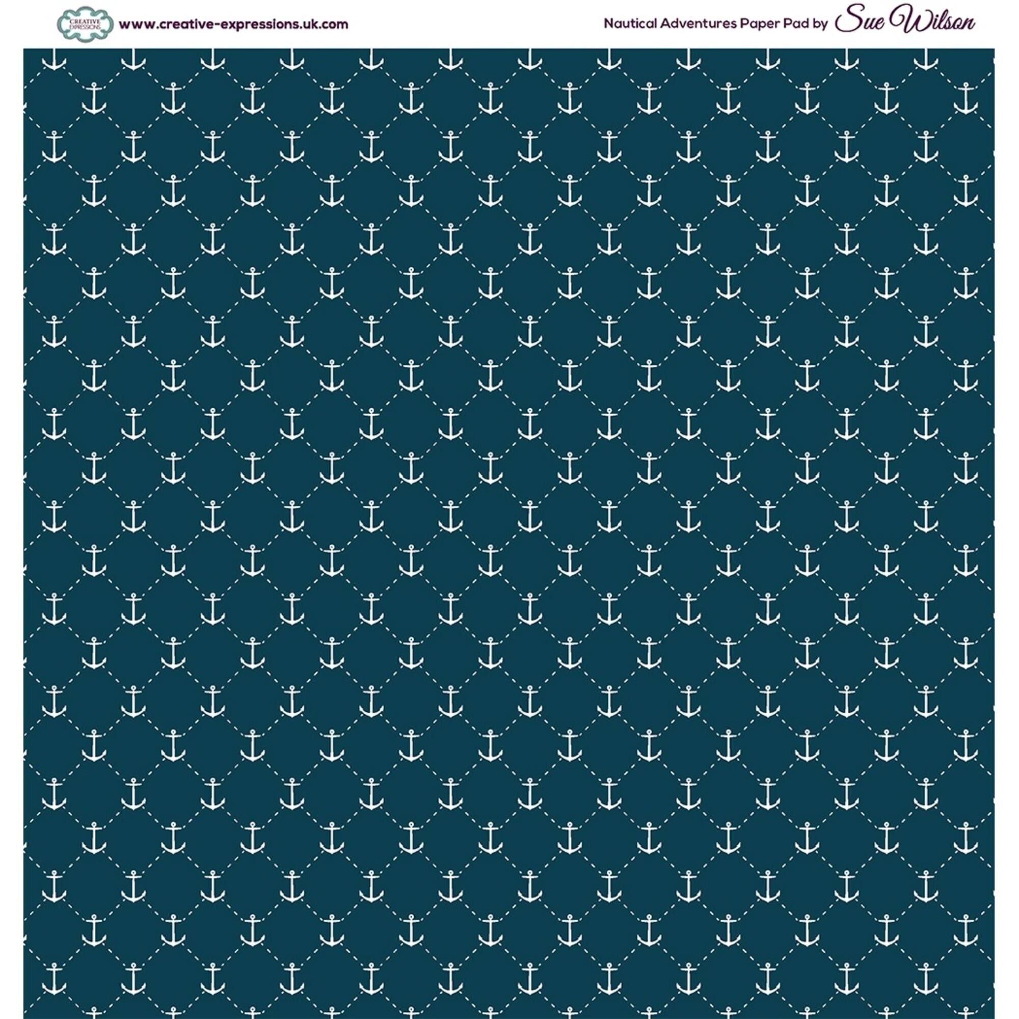 Creative Expressions Single-Sided Paper Pad 8" x 8" 24 ct. Nautical Adventure By Sue Wilson